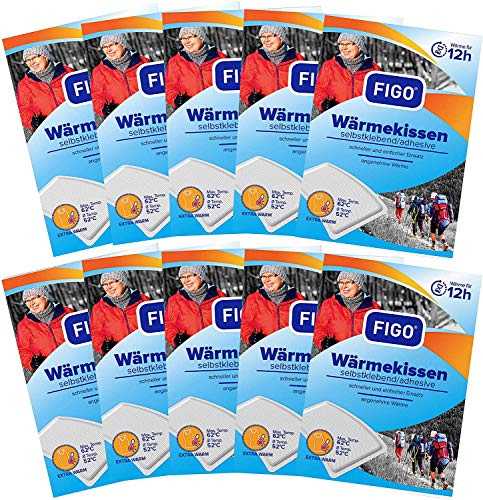 Figo Wärmekissen selbstklebend, Wärme für 12 h, 10 Stück