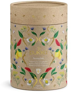 Pukka Tee Geschenkset, Bio Tee Dose Lieblingstee, Manuka Honig, Grüner Tee, Ingwer, Pfefferminztee, Tee Set, Geschenkidee, 5 Varianten,30 Teebeutel