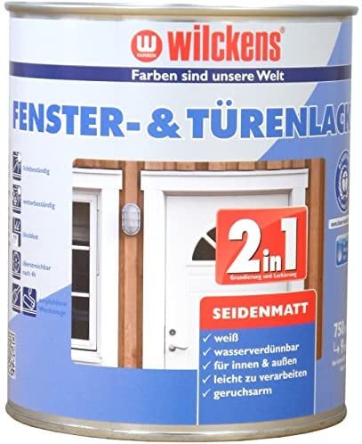 Wilckens 2in1 Fenster- & Türenlack seidenmatt, 750 ml, Weiß