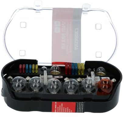 H4 Profi-Ersatzlampen-Kasten longlife. 30-teiliges Set von Kfz-Lampen und Sicherungen, Schwarz