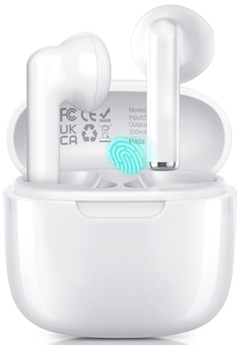 Ciciloud Bluetooth Kopfhörer, Kopfhörer Kabellos Bluetooth 5.3 mit 4 ENC Mikrofon, In Ear kopfhörer Bluetooth mit HiFi Stereo Tiefer Bass, IP7 Wasserdicht Kopfhörer Sport USB-C