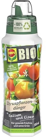 COMPO Dünger für Zitruspflanzen, Bio Zitrusdünger, COMPO BIO Zitruspflanzendünger, 500 ml