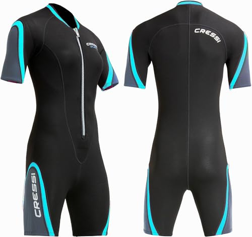Cressi Playa Lady Shorty Wetsuit Black/Aquamarine 2.5mm M/3