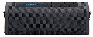 Grundig GBT Band Black - Bluetooth Lautsprecher mit DAB+ und FM Radio, 30 Meter Reichweite, mehr als 8 Std. Spielzeit, Akku 3.7 V mit 2000 mAh, Bluetooth version V5.0