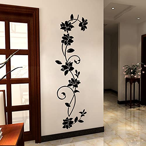 COVPAW® Wandtattoo Wandaufkleber XXL Blumen Ranke Rebe Wandsticker Wandbild Bilder Wohnzimmer Schlafzimmer Deco