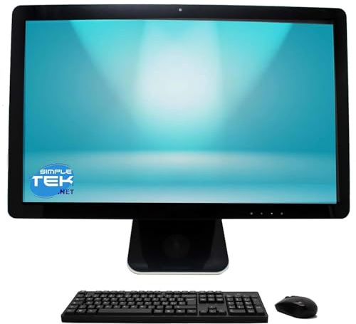 SIMPLETEK All-in-One PC 23 Full HD i3 4GB 960GB Windows 11 Pro AiO | mit Webcam und integrierten Lautsprechern | HDMI und Wireless Mouse Kit (Generalüberholt)