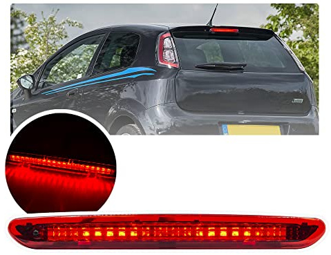 NSLUMO 1 Stück Rote LED Dritte Bremsleuchte Heckscheibe Jet Düse Bremsleuchte Für Fia.t Punto Grande A-barth Evo OEM 2122000407