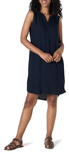 Amazon Essentials Damen Leichtes Ärmelloses A-Linien Viskose Sommer-Strandkleid