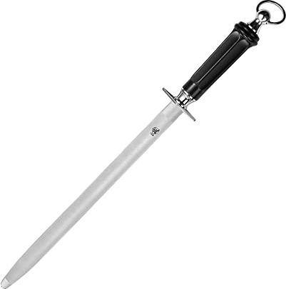 MITSUMOTO SAKARI 40 cm Edelstahl Wetzstab, Japanischer Messerschärfer mit Hohem Kohlenstoffgehalt Wetzstahl, Küchenstahl Wetzstein Profi (ABS-Griff und leistungsstarker Magnet)