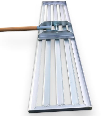SattesGrün® | XXL Profi Rasenrakel | Rakel zum Sanden, Abziehen, Levelingrake, Flächenebner, Leveler, Lawnleveling 100x26 cm (ohne Stiel)