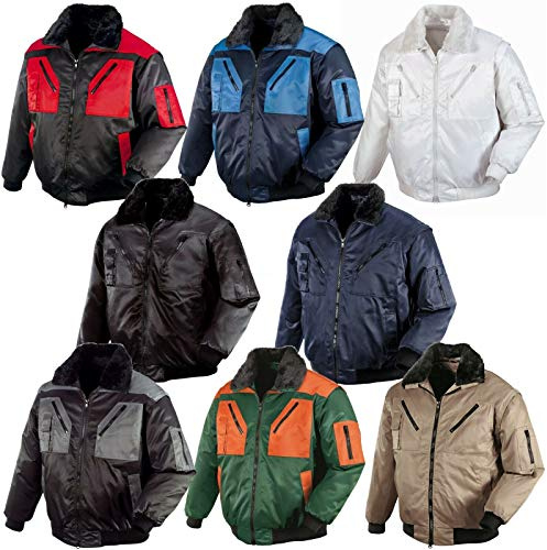 texxor Herren Pilotenjacke Oslo Arbeitsjacke mit abnehmbaren rmeln schwarz grau M, Grau, M EU