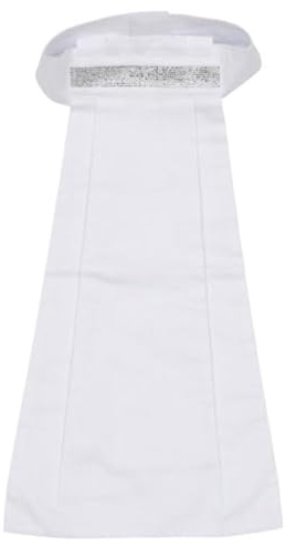 Equipage Plastron Tora weiß mit Silber Glitzer