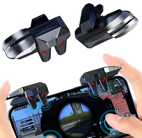 Ozkak Mobile Controller Handy 4 Triggers Joystick Gaming Gadgets L1R1 L2R2 Auslöser für PUBG COD Kompatibel mit iPhone Smartphone Android iOS