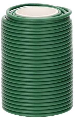 KINGLAKE 3.5mm Pflanzendraht Gartendraht, 20M Bindedraht Gummiert, Pflanzen Draht Ummantelt Dick, Garten Lst Draht, Zaundraht für Pflanzen Tomaten-Grün