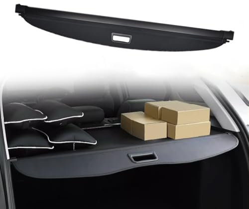SUHNGE Auto Einziehbarer Laderaumabdeckung Kofferraum für V.W S.h.a.r.a.n 7N 2011-2022, Schwarz Schutz Der Privatsphäre Abdeckung Hutablage Cargo Cover, Ausziehbar Kofferraumabdeckung Rollo