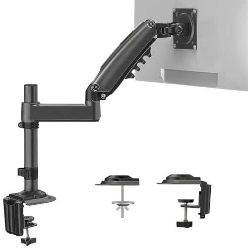 HUANUO Ergonomischer Monitor Halterung 30% höher, Monitor Arm für 13-34 Zoll (2-9 kg) Monitorhalterung höhenverstellbar, schwenkbar, neigbar, 360° drehbar, für Office & Gaming, VESA 75 & 100 mm