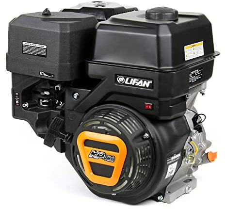 LIFAN KP460 Benzinmotor mit 15,6 PS Einzylinder für Rüttelplatten und Baumaschinen, luftgekühlter 4-Takt Motor mit 25,4 mm Kurbelwelle, OHV-Ventilsteuerung & 459 cc Hubraum