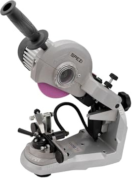 Kettenschärfgerät HydroSharp 300 AutoClamp by Sägenspezi® – 300W Halbautomatik mit Hydraulik-Spannsystem, LED, 3 Schleifscheiben – Sägekette Schärfer für Heimwerker & Profis
