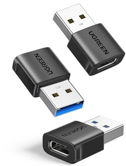 UGREEN USB C Adapter, 10Gbps USB C Buchse zu A Stecker Adapter Kompatibel Mit iPhone 17/16/15 Serie, iPad, Galaxy S24/S23 Serie, Laptops, Carplay usw (3 Stück)