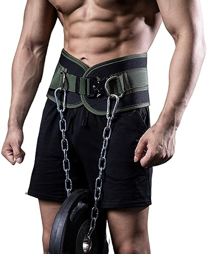 MANUEKLEAR Dip-Gürtel, Gewichtsgürtel, Fitness-Gürtel für Männer und Frauen, robuster Dip-Powerlifting-Gürtel mit Kette, 101,6 cm, Kreuzheben für Kniebeugen, Klimmzüge, Workout