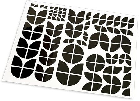 Aufkleber passend für BMW Zeichen Emblem Logo am Auto oder Motorrad 130 tlg. (schwarz glänzend)