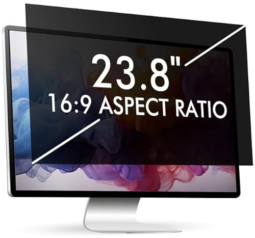 Nsyee Blickschutzfilter Blickschutzfolie für 23,8 Zoll Monitor, Sichtschutzfolie Computer Sichtschutz Abnehmbarer Anti Blaulicht Sichtschutzfilter Privacy Filter Blendschutz, 16:9 (528 x 297 mm)