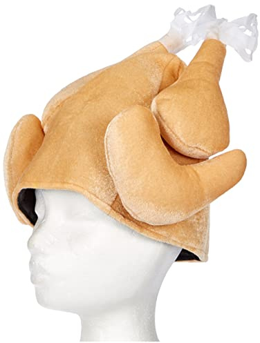 Boland 99935 - Hut Hähnchen, für Erwachsene, Kopfbedeckung, Mütze aus Plüsch, Volksfest, Kostüm, Karneval, Mottoparty, JGA, Braun