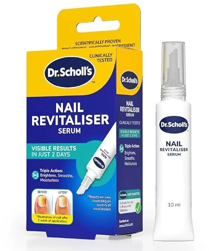 Dr. Scholl's Nagelrevitalisierer 10 ml, Sichtbare Ergebnisse in nur 2 Tagen: Aufhellend, Glättend, Feuchtigkeitspendend, verbessert das Aussehen von durch Nagelpilz beschädigten Nägeln und Fußnägeln