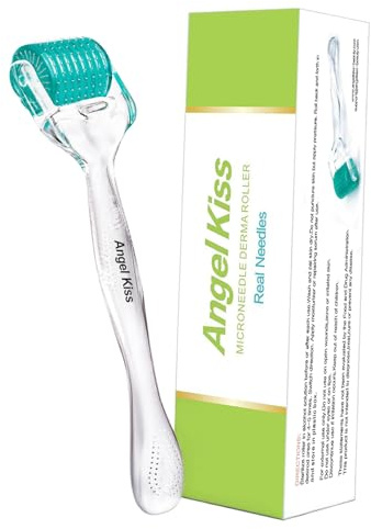 Angel Kiss Derma roller 1,5-192 ECHTE NADELN, Professionelles Microneedling Roller für Hautpflege für Mann Frau zuhause, Bartroller Needling Roller für kopfhaut Haare Gesicht &Körper
