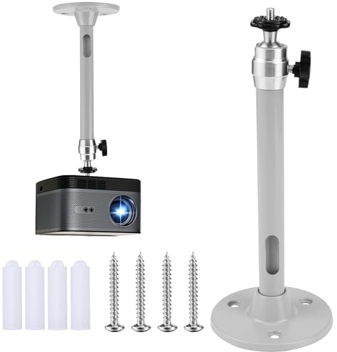 JSMTKJ Universal-Deckenhalterung für Beamer, Beamerhalterung Mini Beamer Deckenhalterung Aluminiumlegierung Beamer Halterung Projektor Wanddeckenhalterung für Projektor Wall Ceiling Mount