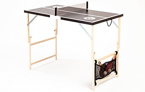DISH TENNIS Mini Tischtennisplatte inkl Netz | Schwarz