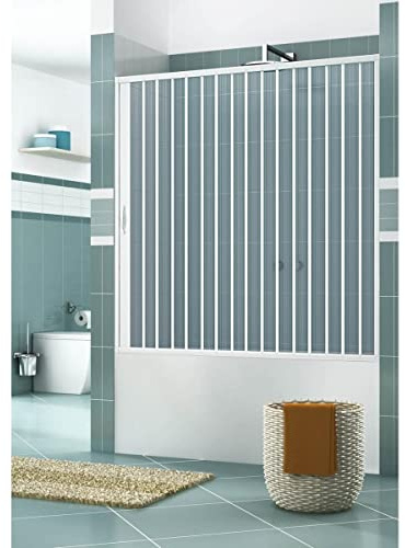 rollplast bast1loncc28170 Box Badewannenbalg, Maße 170 x H 150 cm, PVC, A Seite, Einzeltür, mit seitlicher Öffnung, weiß