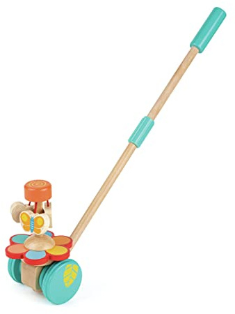 Hape Tanzende Schmetterlinge – Holz-Schiebespielzeug und Lauflernhilfe, flatternde Schmetterlinge beim Schieben und Ziehen, ab 12 Monaten