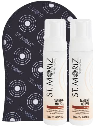 St. Moriz Selbstbräunungsmousse Medium 2 x 200 ml - 1 x St. Moriz Applikator