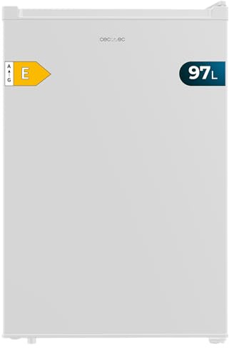 Cecotec Vertikaler Tischgefrierschrank 97 L Bolero CoolMarket TF 97 Black, Energieeffizienzklasse E, Kompakte Bauweise, Umkehrbare Tür, 3 Schubladen, MaÃŸe 55,1 x 57,5 x 83,5 cm, Farbe Schwarz)