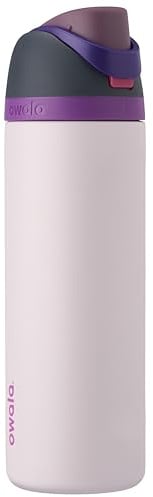 Owala FreeSip Isolierte Edelstahl Trinkflasche mit Strohhalm, 710 ml – BPA-frei, optimal für Sport, Fitness, Outdoor und Reisen, Dreamy Field