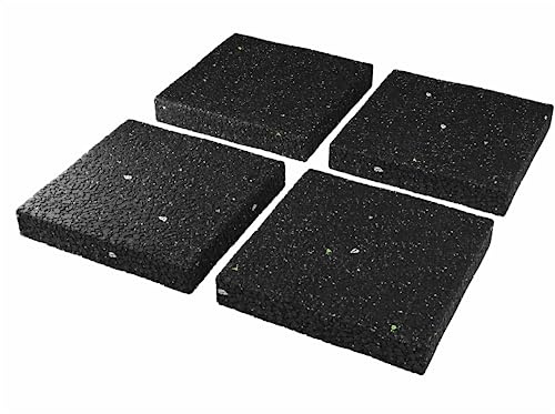 Waschmaschinen Schwingungsdämpfer Pads - 4er Set - 15 mm stark Gummipads Anti Vibrationsdämpfer für Möbel, Schränke, Maschinen, Badezimmer Antirutschunterlage 9x9x1,5cm - HERGESTELLT DEUTSCHLAND