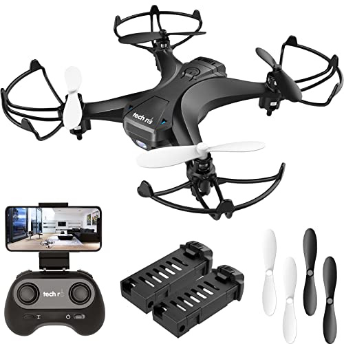 Drohne mit Kamera HD FPV Anfänger Kinder RC Mini Drone mit 2 Akkus 2.4Ghz Ferngesteuerte Quadrocopter APP Steuerung Foto Live Video Übertragung Handysteuerung 360° Flip Kameradrohne Kinder Spielzeug