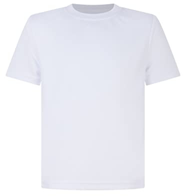 Kinder Funktionsshirt Sport T-Shirt für Jungen & Mädchen Leichtes Fußball Trikot für Schulsport Training & Sommer (DE/NL/SE/PL, Alter, 5 Jahre, 6 Jahre, Regular, White)