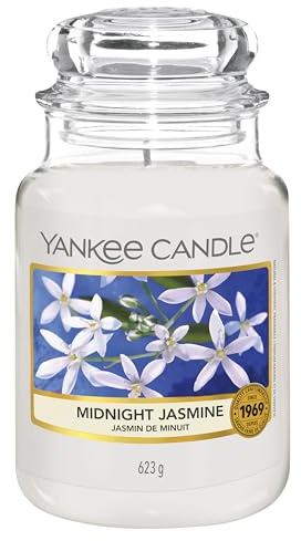 Yankee Candle Duftkerze im Glas (groß) | Midnight Jasmine | Kerze mit langer Brenndauer bis zu 150 Stunden | Perfekte Geschenke für Frauen