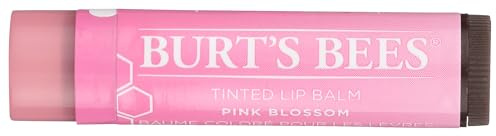 Burt´s Bees Tinted Lip Balm Pink Blossom (gefärbter Lippenpflegestift, in neutralem Farbton, sehr dezent, Lippenbalsam, Pflege, natürliche Inhaltsstoffe) 501106