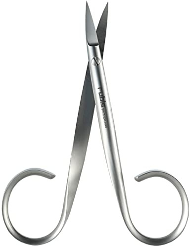 Rubis Classic Nagelschere gebogen - Hochwertige spitze Profi Nagelschere für Fingernagel und Nagelhaut, fein