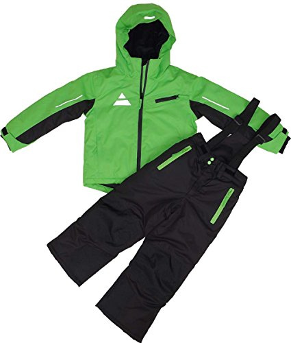MAYLYNN Softshell Kinder Skianzug Schneeanzug 2-teilig grün/schwarz, Größe:110-116