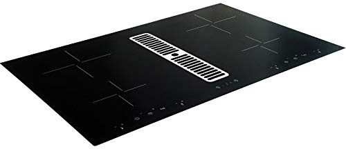 Pyramis Induktionskochfeld ca. 80 cm Abluft-Kochfeldabzug - Kochfeld autark Touch Control Bedienung - 9 Leistungsstufen - 4 Kochzonen mit Brückenfunktion & Topferkennung