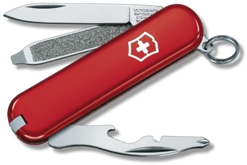 Victorinox Schweizer Taschenmesser Rally, Mini für Schlüsselanhänger, Swiss Army Knife, 9 Funktionen, Klinge, Phillips-Schraubendreher 0/1