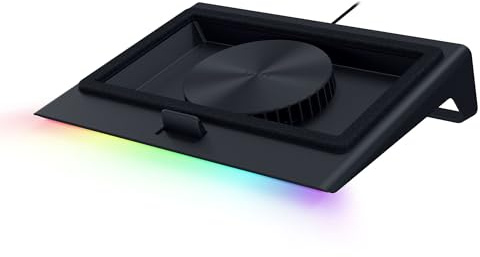 Razer Laptop Cooling Pad - Smart Cooling Laptop-Ständer für 14 bis 18 Zoll Laptops - luftdichte Druckkammer (benutzerdefinierte Lüfterkurven, 3-Port USB-A Hub, Multifunktionstasten) Schwarz