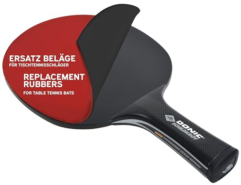 Donic-Schildkröt Tischtennis Ersatzbeläge QRC – ITTF-zugelassene Beläge in verschiedenen Levels & Schwammstärken, für blitzschnellen Belagwechsel, Schwarz/Rot