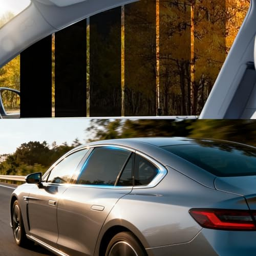 Tönungsfolie Auto, Auto-Fenstertönungsfolie 75cm x 3m, 35% VLT, Scheibentönungsfolie Sonnenschutzfolie Selbstklebend, Tönungsfolie für Autos, Van, LKW, Hausfenster