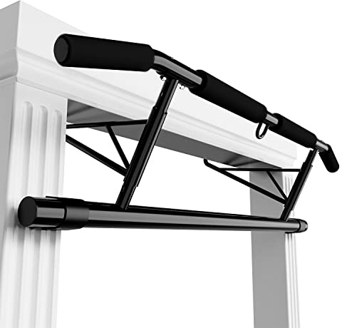 JX FITNESS Klimmzugstange Türrahmen Pull Up Bar mit Rutschfesten Griffen Klappbars Trainingsgerät für Heimturnhalle, Ohne Schrauben/Bohren