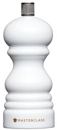 MasterClass Pfeffermühle oder Salzmühle mit austauschbarem Deckel, Kunststoff, weiß, 12 cm, Creme